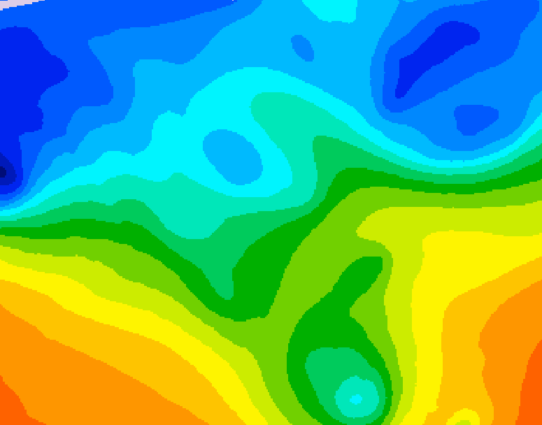 GDPS 500 millibar geopotential height 120 hour forecast chart for Canada based on 2025/10/25 1200Z data