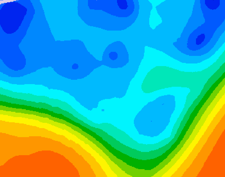 GDPS 500 millibar geopotential height 180 hour forecast chart for Canada based on 2025/10/25 1200Z data