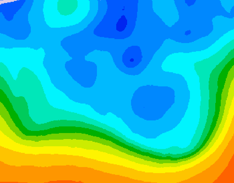 GDPS 500 millibar geopotential height 222 hour forecast chart for Canada based on 2025/10/25 1200Z data