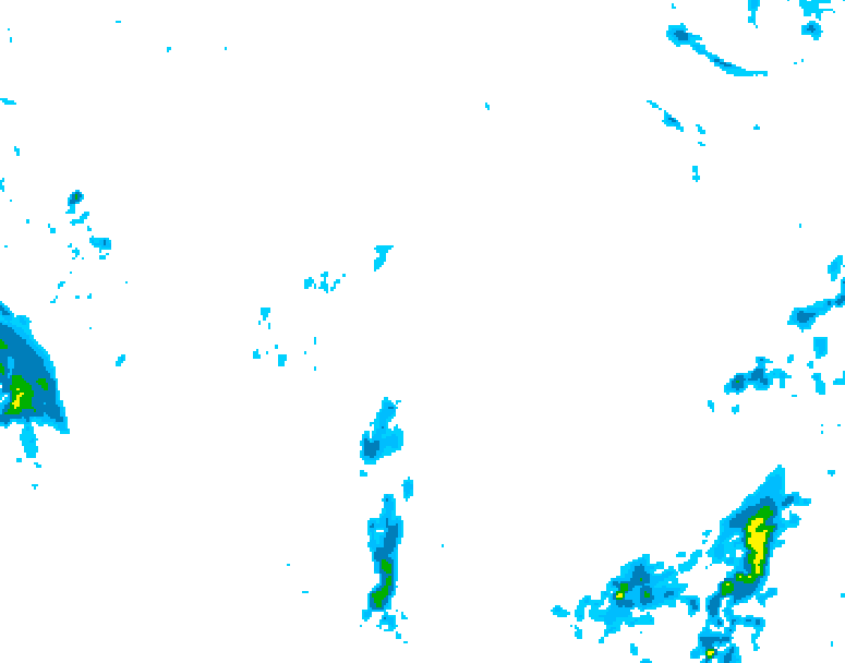 GDPS precipitation 084 hour forecast chart for Canada based on 2025/10/25 0000Z data