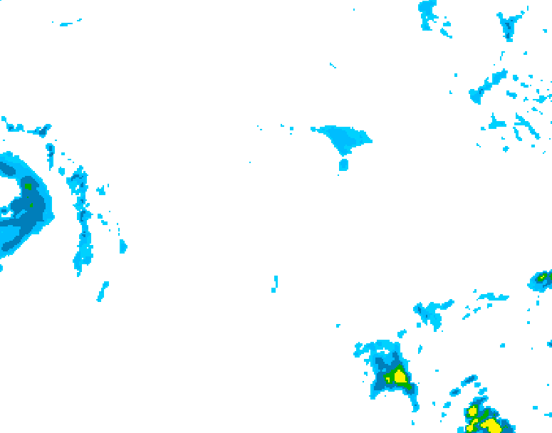GDPS precipitation 132 hour forecast chart for Canada based on 2025/10/25 0000Z data