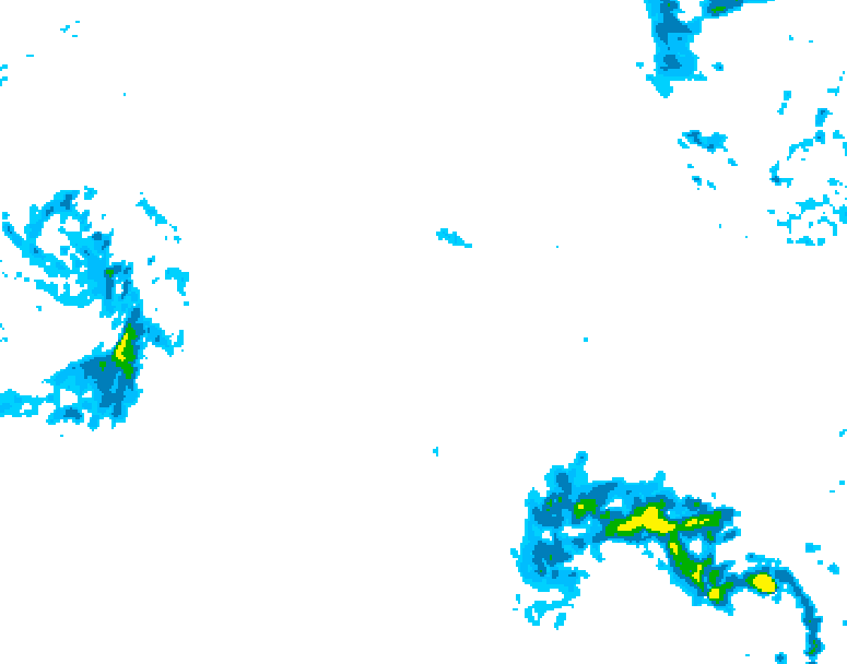 GDPS precipitation 132 hour forecast chart for Canada based on 2025/10/25 1200Z data