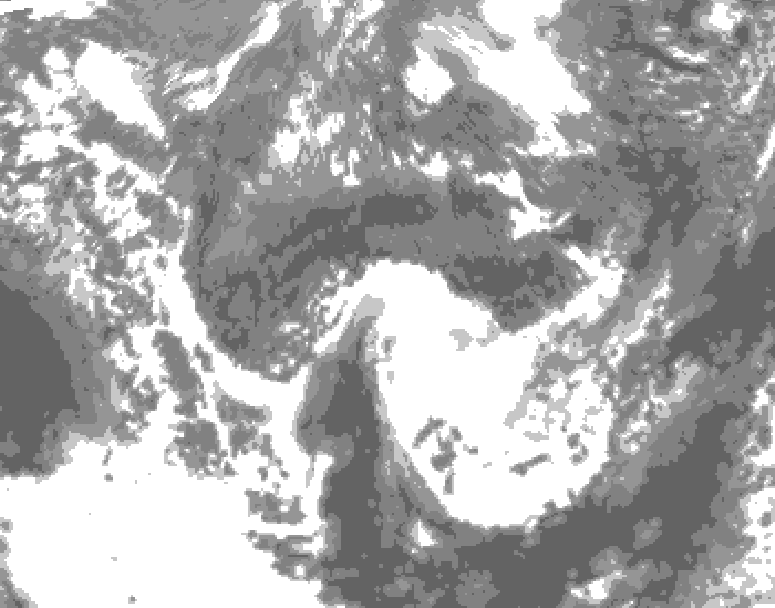 GDPS total cloud 084 hour forecast chart for Canada based on 2025/10/25 0000Z data
