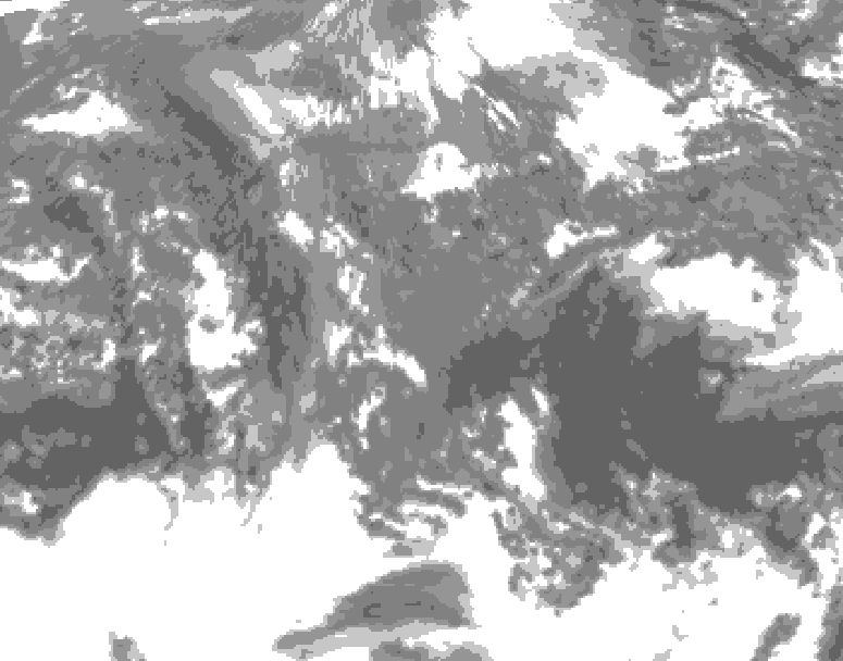 GDPS total cloud 162 hour forecast chart for Canada based on 2025/10/25 0000Z data