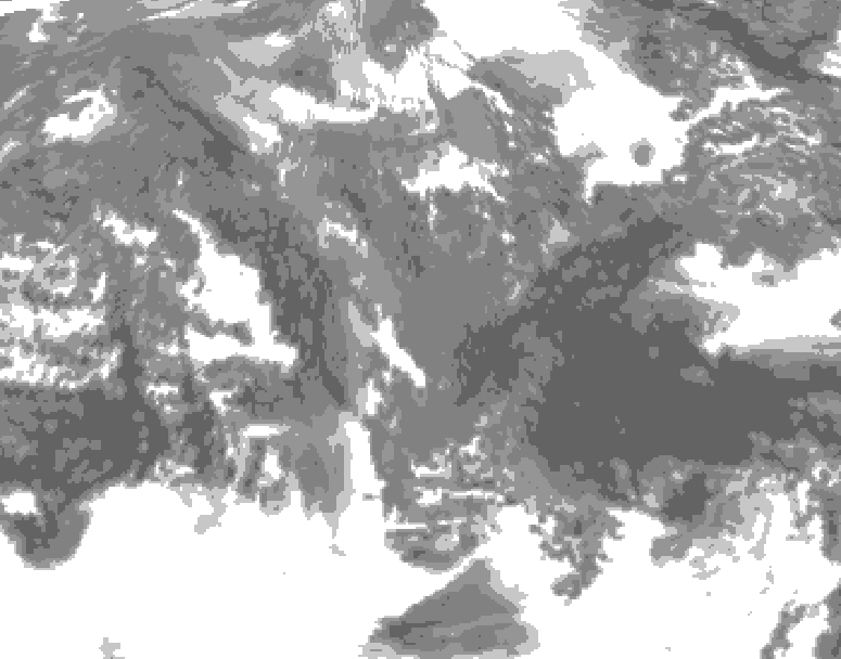 GDPS total cloud 168 hour forecast chart for Canada based on 2025/10/25 0000Z data