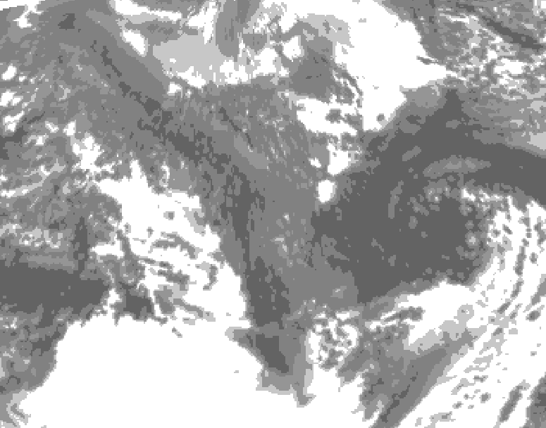 GDPS total cloud 186 hour forecast chart for Canada based on 2025/10/25 0000Z data