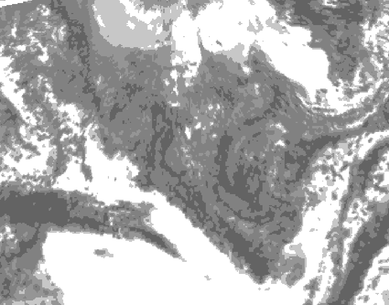 GDPS total cloud 198 hour forecast chart for Canada based on 2025/10/25 1200Z data