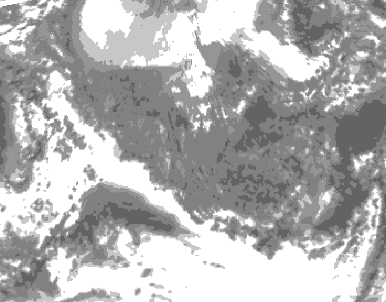 GDPS total cloud 228 hour forecast chart for Canada based on 2025/10/25 1200Z data