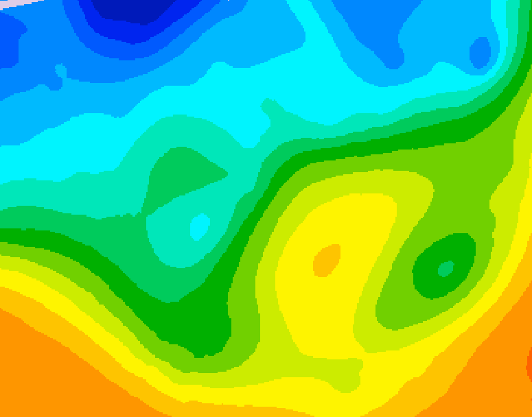 GDPS 500 millibar geopotential height 048 hour forecast chart for Canada based on 2025/10/26 0000Z data