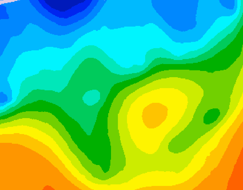 GDPS 500 millibar geopotential height 060 hour forecast chart for Canada based on 2025/10/26 0000Z data