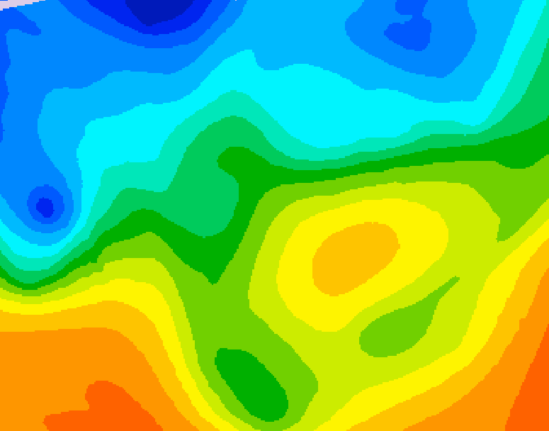 GDPS 500 millibar geopotential height 072 hour forecast chart for Canada based on 2025/10/26 0000Z data