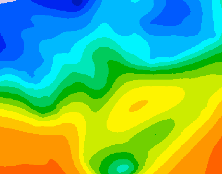 GDPS 500 millibar geopotential height 084 hour forecast chart for Canada based on 2025/10/26 0000Z data