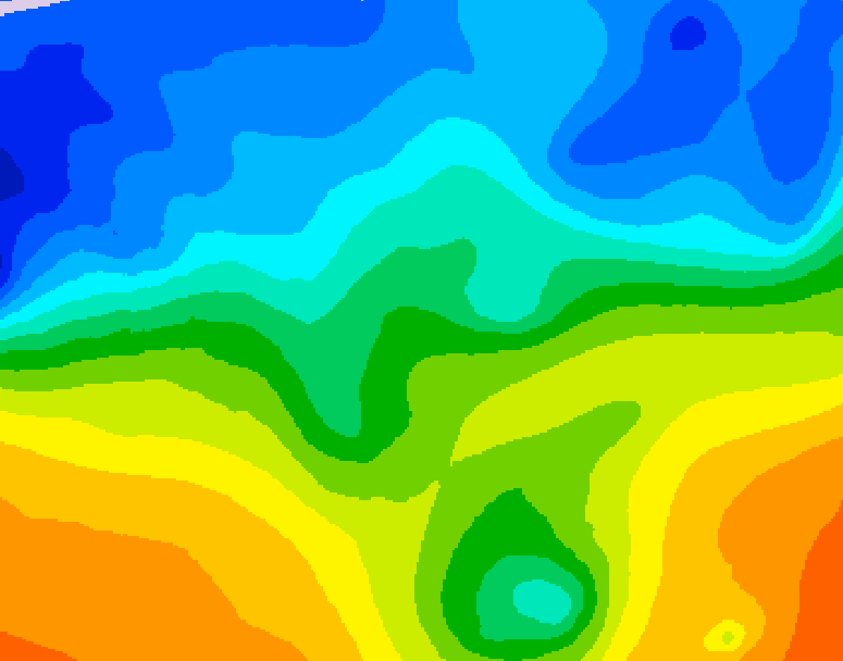 GDPS 500 millibar geopotential height 108 hour forecast chart for Canada based on 2025/10/26 0000Z data