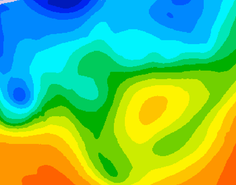GDPS 500 millibar geopotential height 060 hour forecast chart for Canada based on 2025/10/26 1200Z data