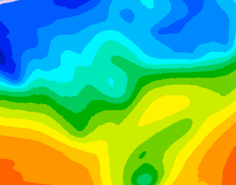 GDPS 500 millibar geopotential height 084 hour forecast chart for Canada based on 2025/10/26 1200Z data