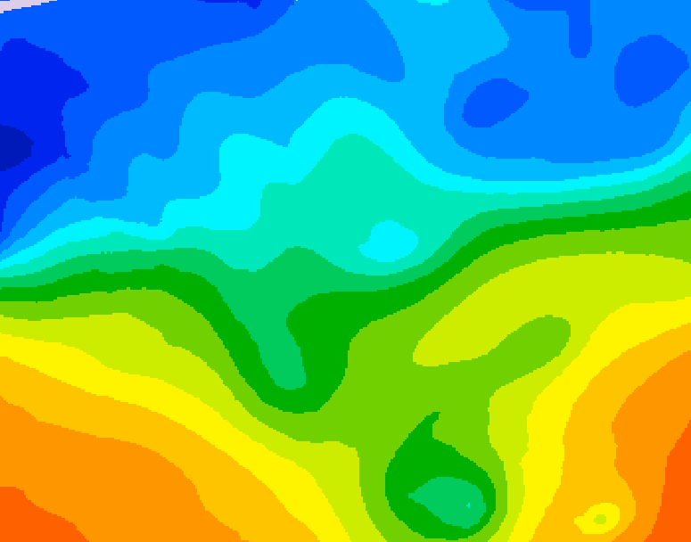 GDPS 500 millibar geopotential height 096 hour forecast chart for Canada based on 2025/10/26 1200Z data