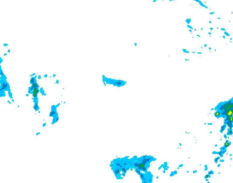 GDPS precipitation 084 hour forecast chart for Canada based on 2025/10/26 0000Z data