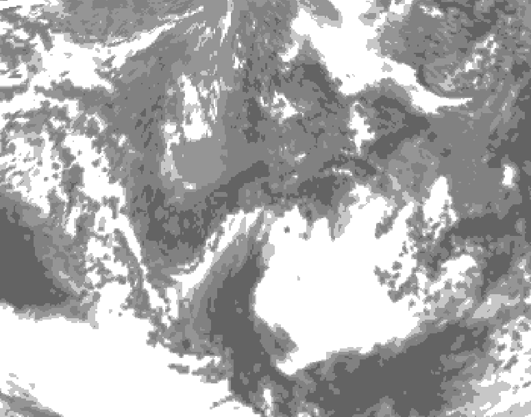 GDPS total cloud 048 hour forecast chart for Canada based on 2025/10/26 0000Z data