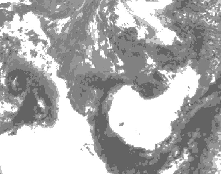 GDPS total cloud 072 hour forecast chart for Canada based on 2025/10/26 0000Z data