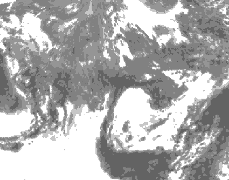GDPS total cloud 084 hour forecast chart for Canada based on 2025/10/26 0000Z data