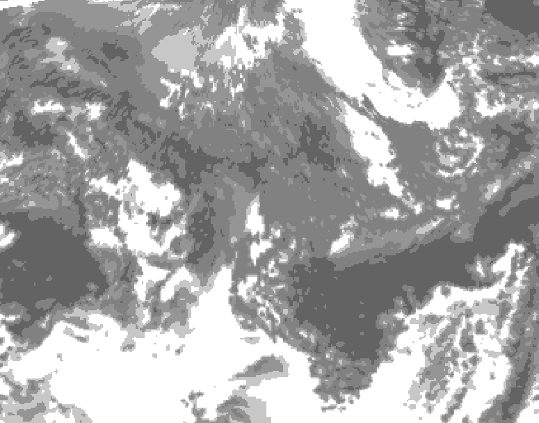 GDPS total cloud 144 hour forecast chart for Canada based on 2025/10/26 0000Z data