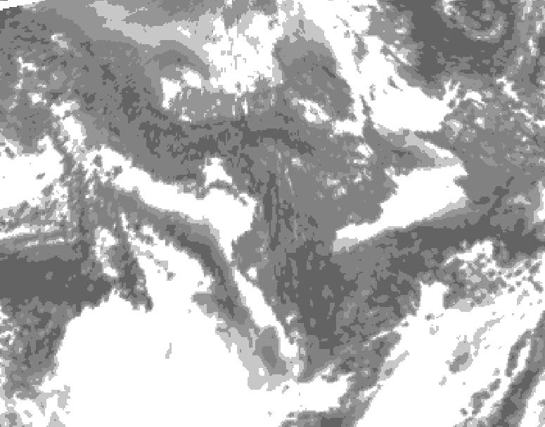 GDPS total cloud 168 hour forecast chart for Canada based on 2025/10/26 0000Z data