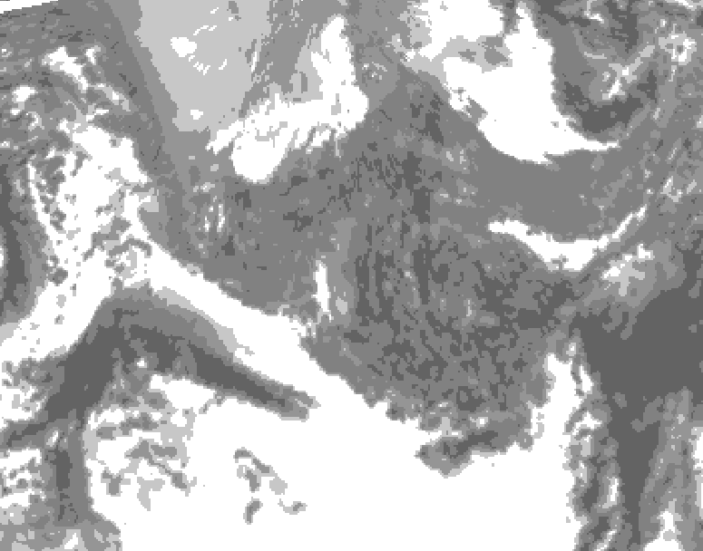 GDPS total cloud 210 hour forecast chart for Canada based on 2025/10/26 0000Z data