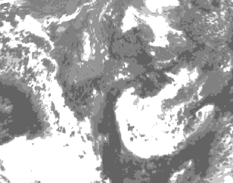GDPS total cloud 048 hour forecast chart for Canada based on 2025/10/26 1200Z data