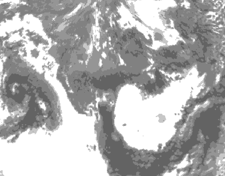 GDPS total cloud 060 hour forecast chart for Canada based on 2025/10/26 1200Z data