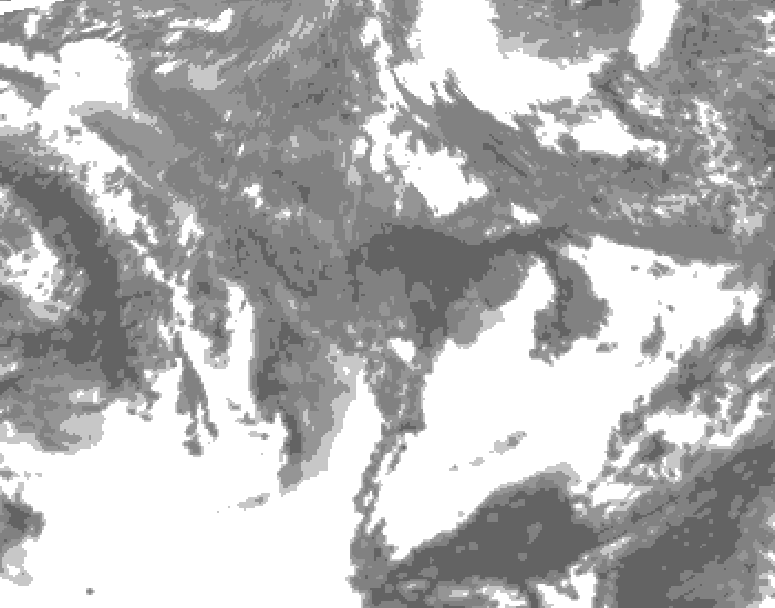 GDPS total cloud 084 hour forecast chart for Canada based on 2025/10/26 1200Z data