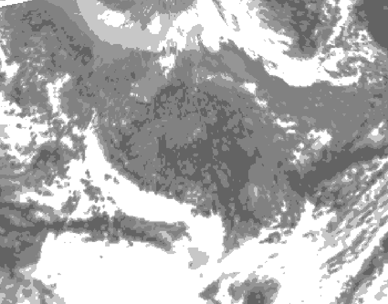 GDPS total cloud 168 hour forecast chart for Canada based on 2025/10/26 1200Z data