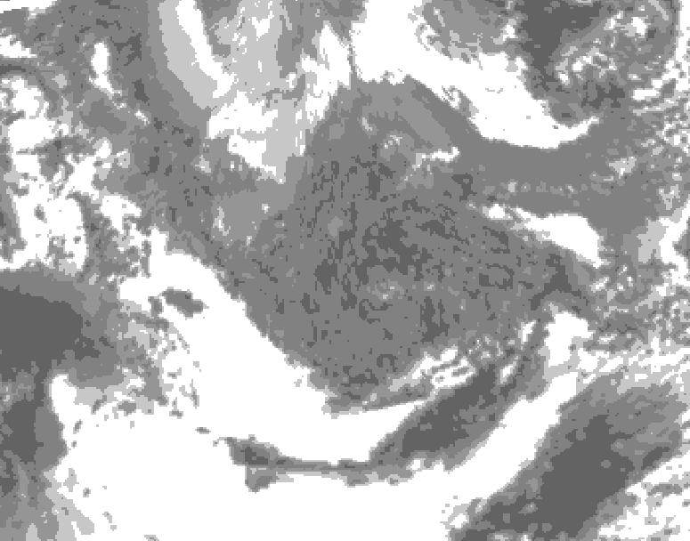 GDPS total cloud 192 hour forecast chart for Canada based on 2025/10/26 1200Z data