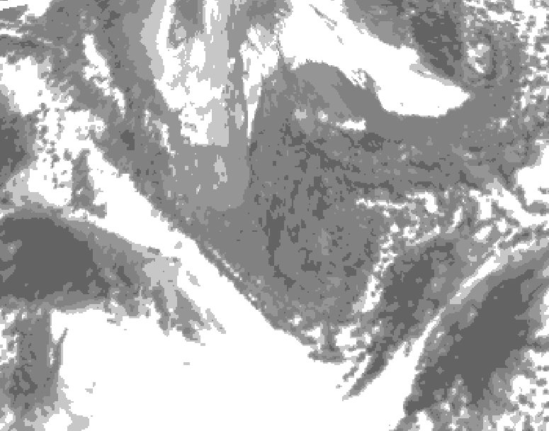 GDPS total cloud 204 hour forecast chart for Canada based on 2025/10/26 1200Z data