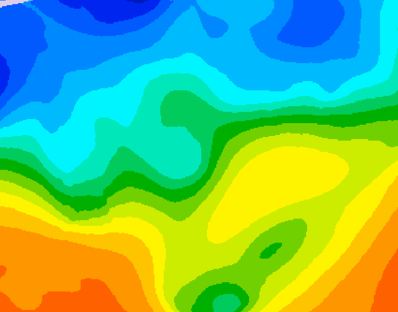 GDPS 500 millibar geopotential height 060 hour forecast chart for Canada based on 2025/10/27 0000Z data