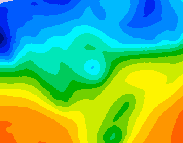 GDPS 500 millibar geopotential height 072 hour forecast chart for Canada based on 2025/10/27 0000Z data