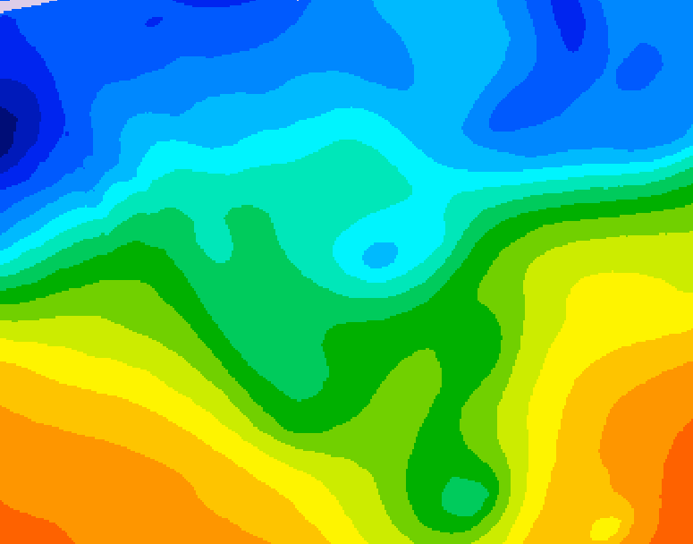 GDPS 500 millibar geopotential height 084 hour forecast chart for Canada based on 2025/10/27 0000Z data
