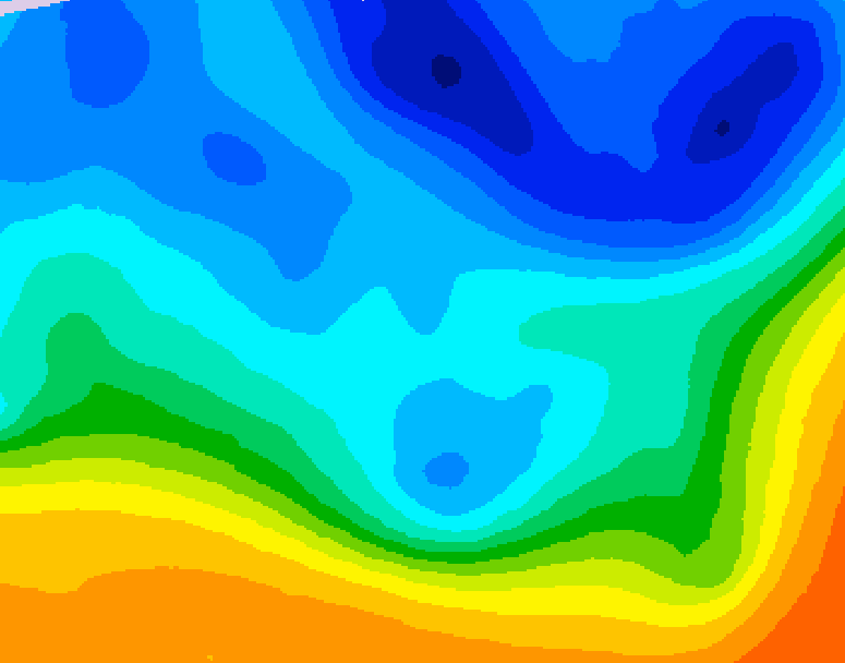 GDPS 500 millibar geopotential height 180 hour forecast chart for Canada based on 2025/10/27 0000Z data