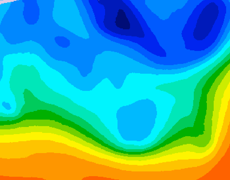 GDPS 500 millibar geopotential height 186 hour forecast chart for Canada based on 2025/10/27 0000Z data