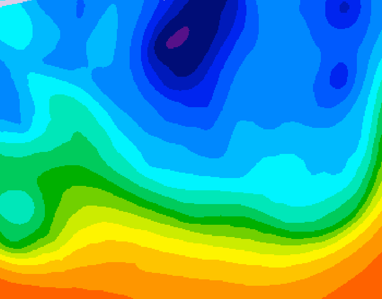 GDPS 500 millibar geopotential height 234 hour forecast chart for Canada based on 2025/10/27 0000Z data