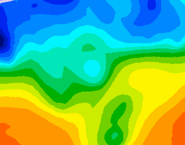 GDPS 500 millibar geopotential height 060 hour forecast chart for Canada based on 2025/10/27 1200Z data