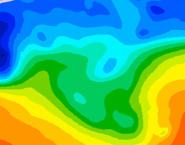 GDPS 500 millibar geopotential height 084 hour forecast chart for Canada based on 2025/10/27 1200Z data