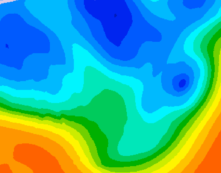 GDPS 500 millibar geopotential height 132 hour forecast chart for Canada based on 2025/10/27 1200Z data
