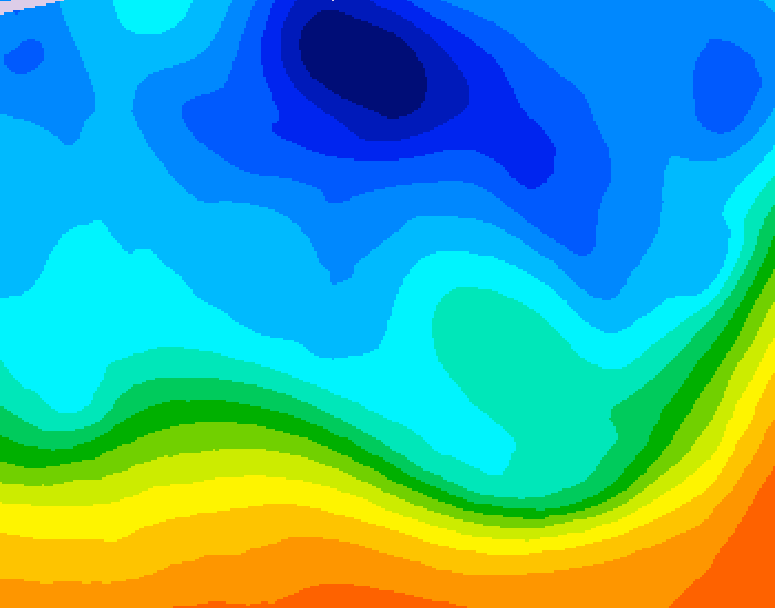 GDPS 500 millibar geopotential height 180 hour forecast chart for Canada based on 2025/10/27 1200Z data