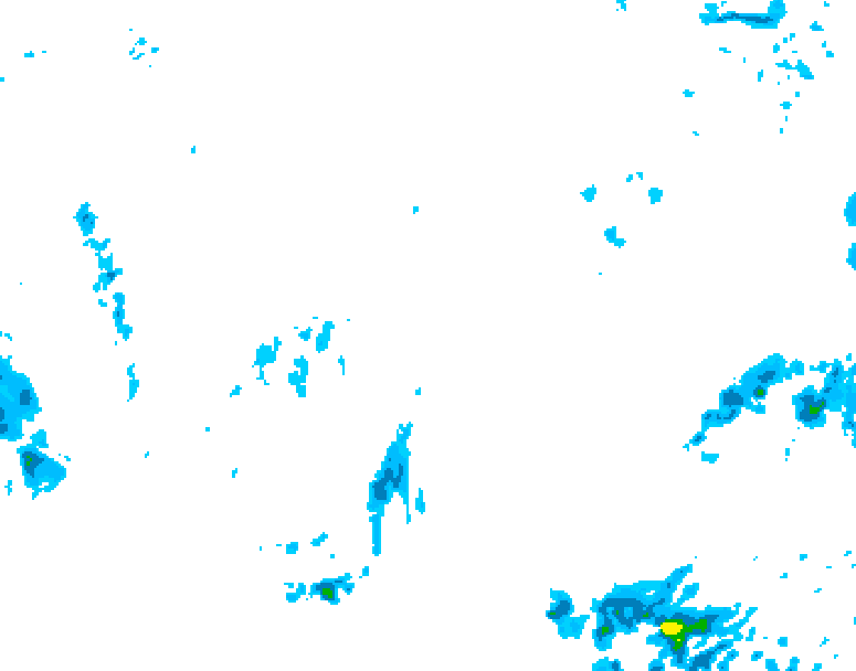 GDPS precipitation 012 hour forecast chart for Canada based on 2025/10/27 1200Z data