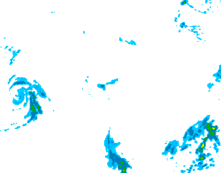 GDPS precipitation 036 hour forecast chart for Canada based on 2025/10/27 1200Z data