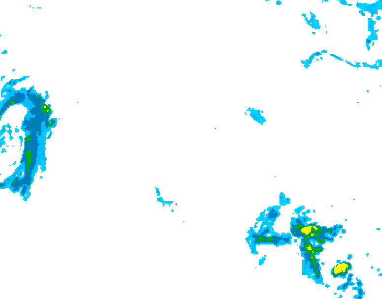 GDPS precipitation 084 hour forecast chart for Canada based on 2025/10/27 1200Z data