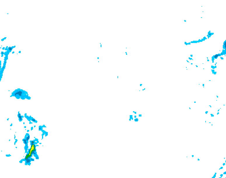 GDPS precipitation 222 hour forecast chart for Canada based on 2025/10/27 1200Z data