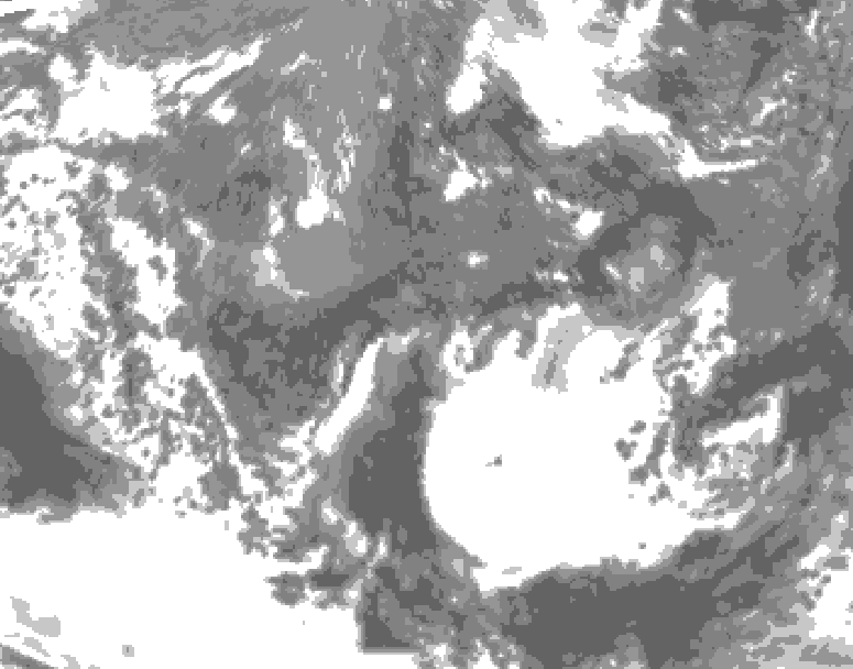 GDPS total cloud 024 hour forecast chart for Canada based on 2025/10/27 0000Z data