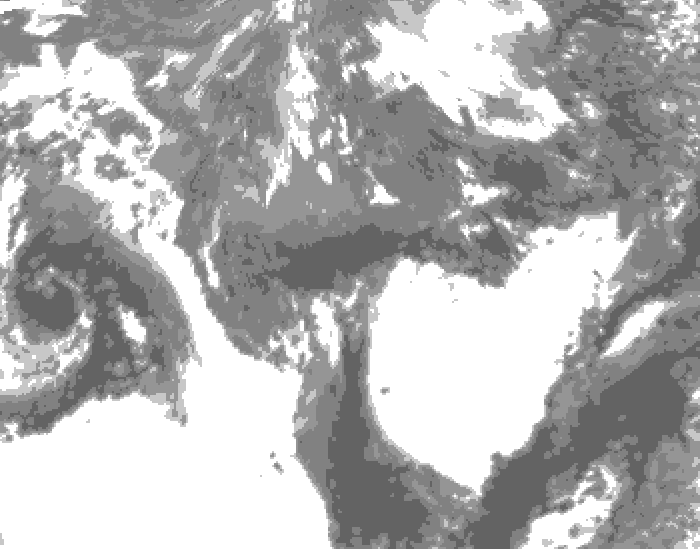 GDPS total cloud 048 hour forecast chart for Canada based on 2025/10/27 0000Z data