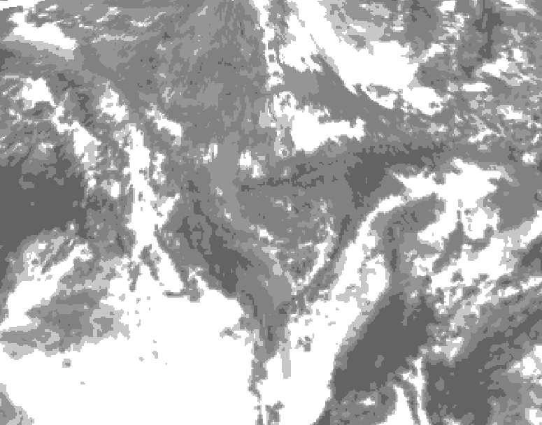 GDPS total cloud 084 hour forecast chart for Canada based on 2025/10/27 0000Z data